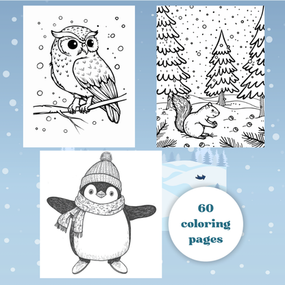 Winter Coloring Book- HappyKiddoWorld