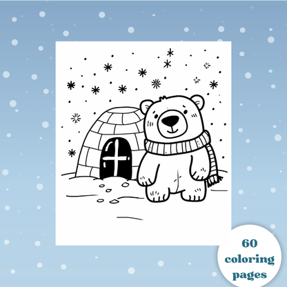 Winter Coloring Book- HappyKiddoWorld