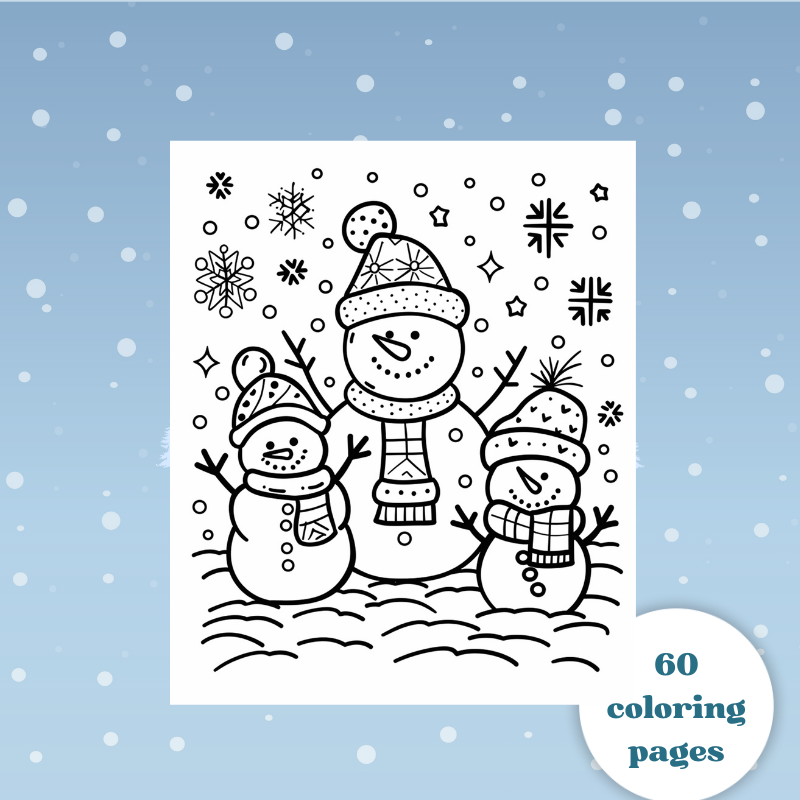 Winter Coloring Book- HappyKiddoWorld