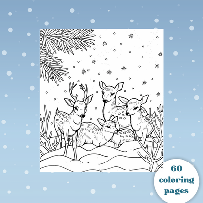Winter Coloring Book- HappyKiddoWorld