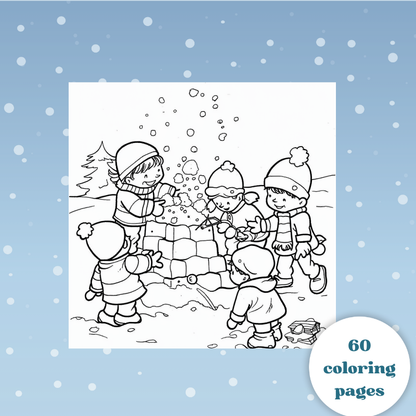 Winter Coloring Book- HappyKiddoWorld